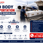 Airport cargo team transporting a coffin for air cargo dead body transportation from Mumbai to Bangalore.