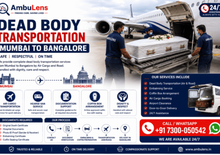 Airport cargo team transporting a coffin for air cargo dead body transportation from Mumbai to Bangalore.