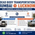 Dead Body Transportation Mumbai to Lucknow service by AmbuLens with mortuary van, freezer box facility, air cargo support, and 24/7 assistance across India.