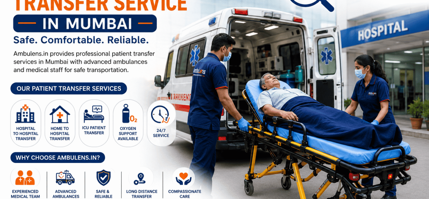 Medical team transferring a patient on a stretcher from an ambulance to a hospital during a professional patient transfer service.