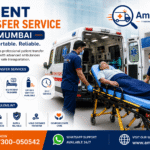 Medical team transferring a patient on a stretcher from an ambulance to a hospital during a professional patient transfer service.