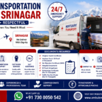 Dead Body Transportation Mumbai to Srinagar with air cargo services, road transportation, freezer box arrangements, and complete documentation support by AmbuLens.