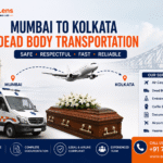 Coffin transportation from Mumbai to Kolkata using air cargo services and professional hearse ambulance support.