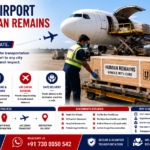 Hyderabad Airport Air Cargo Human Remains Service with airline-approved coffin box, airport cargo aircraft, embalming support, documentation assistance, and dignified human remains transportation by AmbuLens.