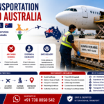 Dead Body Transportation from India to Australia showing international air cargo aircraft, airline-approved coffin box, India to Australia route, embalming support, embassy documentation, and professional human remains repatriation by AmbuLens.