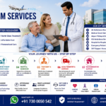 End-to-End Medical Tourism Services in India featuring international patient assistance, modern hospital, experienced doctors, airport transfer, air ambulance, medical escort, and complete healthcare support by AmbuLens.