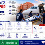 Emergency Ambulance Service in Mumbai showing ICU ambulance, paramedics transporting a patient, advanced life support equipment, emergency response team, and 24x7 patient transport by AmbuLens.