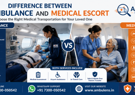 ifference between air ambulance and medical escort services in India