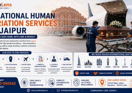 International human repatriation services from Jaipur with airline cargo and airport transportation support