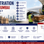Human Repatriation Services in Mumbai showing international air cargo transportation, coffin preparation, airport cargo handling, embassy documentation, customs clearance, and professional mortuary assistance by AmbuLens.