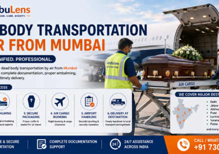 Dead body transportation by air from Mumbai with airline cargo and ambulance support