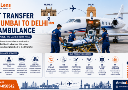 Patient transfer from Mumbai to Delhi by air ambulance with ICU medical support