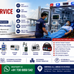 Ventilator Ambulance Service in Mumbai featuring a fully equipped ventilator ambulance, ICU doctor, paramedics, advanced life support equipment, oxygen support, emergency patient transport, and modern ambulance by AmbuLens.