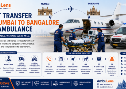 Patient transfer from Mumbai to Bangalore by air ambulance with ICU medical support