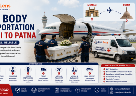 Dead body transportation from Mumbai to Lucknow by air and road