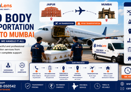 Dead body transportation from Jaipur to Mumbai by air and road