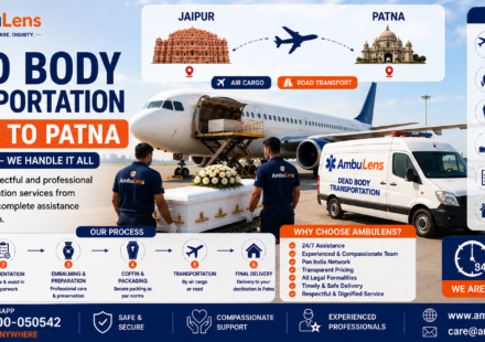 Dead body transportation service from Jaipur to Lucknow by road and air cargo