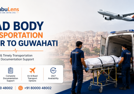 Dead body transportation from Jaipur to Guwahati by Ambulens