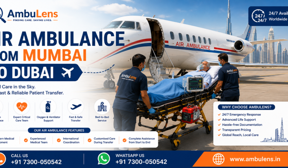 Air ambulance from Mumbai to Dubai for critical patient transfer