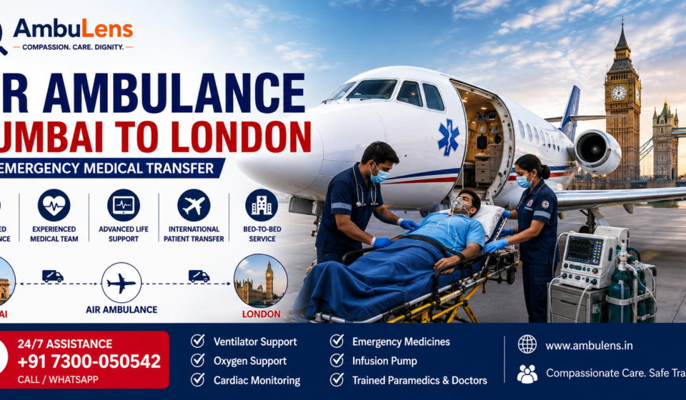 Air ambulance from Mumbai to London for critical patient transfer