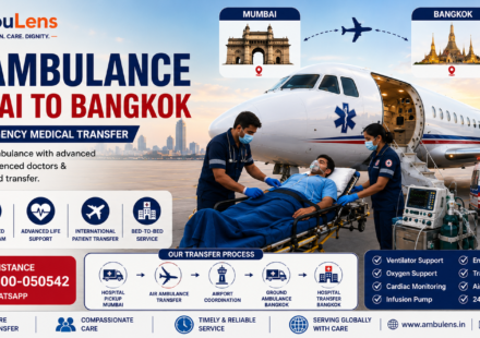 Air ambulance from Mumbai to Bangkok for international patient transfer