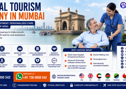 Medical Tourism Company in Mumbai showing international patients receiving healthcare assistance, hospital coordination, airport transfer, doctor consultation, medical travel support, and patient care by AmbuLens.