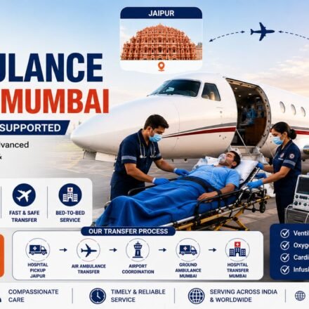 Air ambulance from Jaipur to Mumbai for critical patient transfer