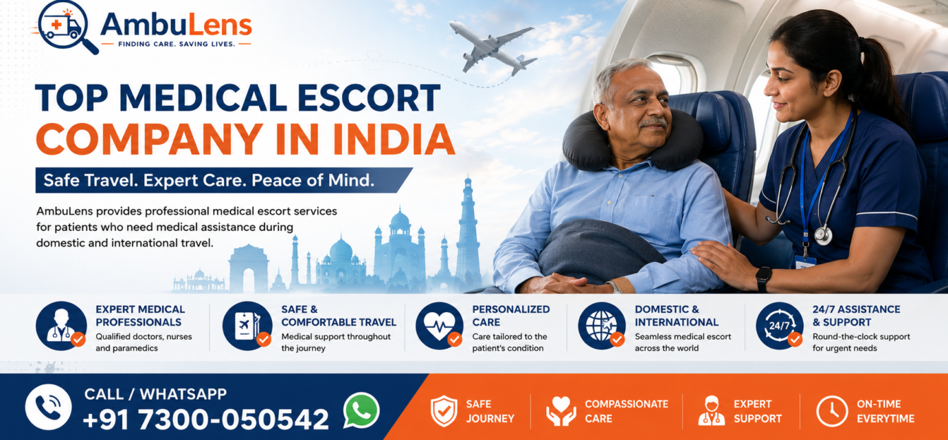 Top medical escort company in India providing safe patient transportation