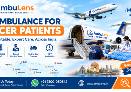 Air ambulance for cancer patients with medical team and critical care support
