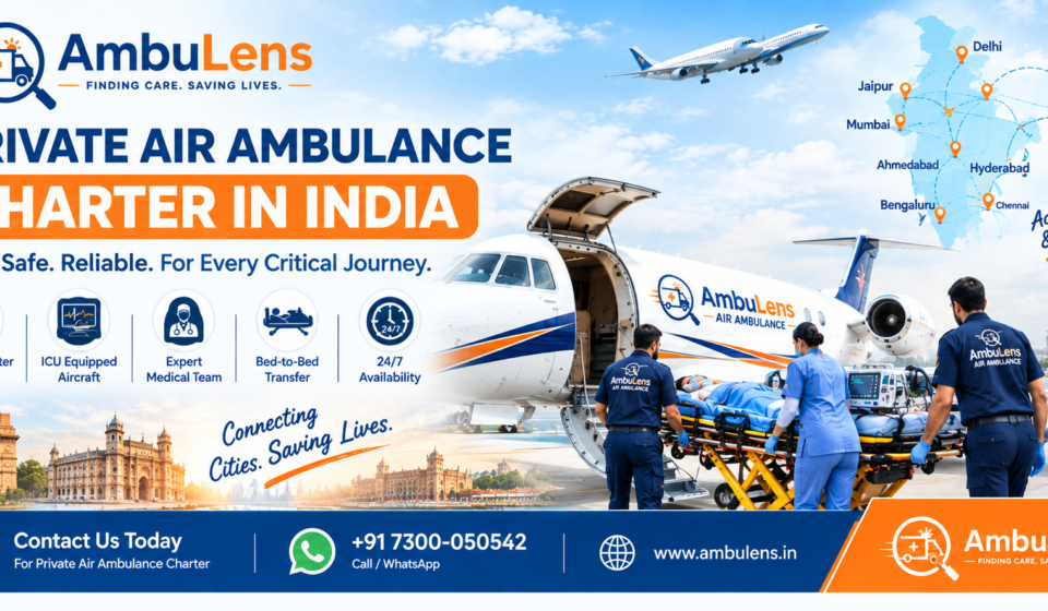 Private air ambulance charter in India for critical patient transfer