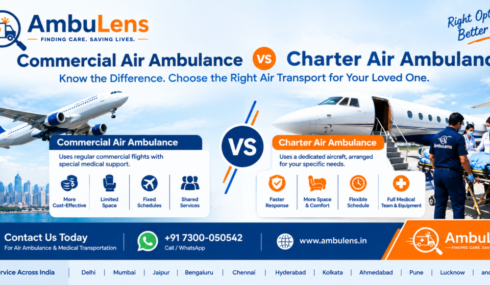 Commercial air ambulance vs charter air ambulance for medical patient transfer