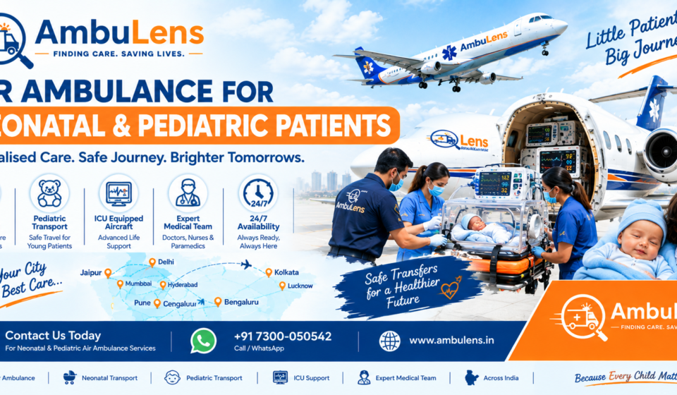 Air ambulance for neonatal and pediatric patient transfer