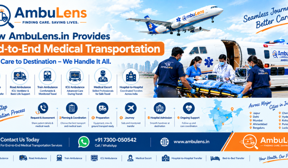 End-to-end medical transportation services by AmbuLens in India