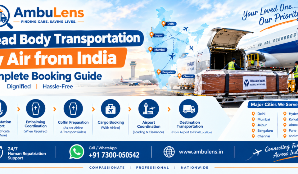 Dead body transportation by air from India with airline cargo support