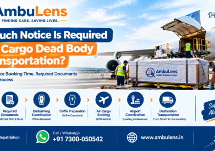 Air cargo dead body transportation with advance booking and airport coordination