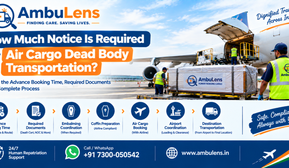 Air cargo dead body transportation with advance booking and airport coordination