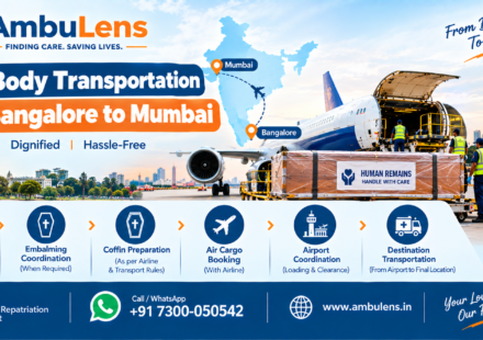 Dead body transportation from Bangalore to Mumbai by air cargo