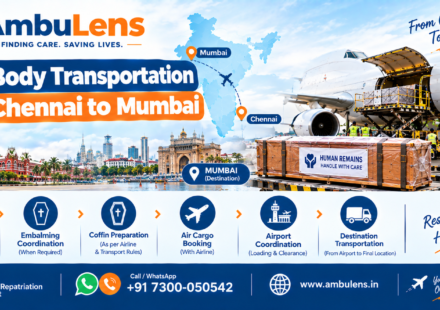 Dead body transportation from Chennai to Mumbai by air cargo