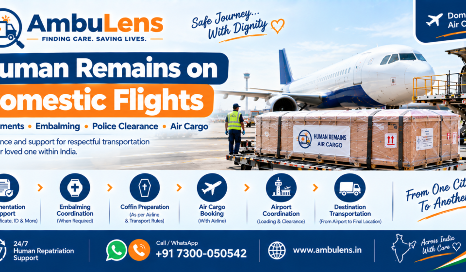 Human remains transportation by domestic flight in India