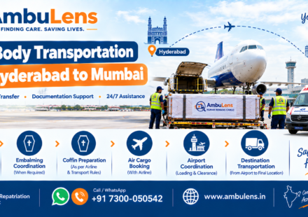 Dead body transportation from Hyderabad to Mumbai by air cargo