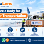 Body transportation by air in India with airport and medical transport support