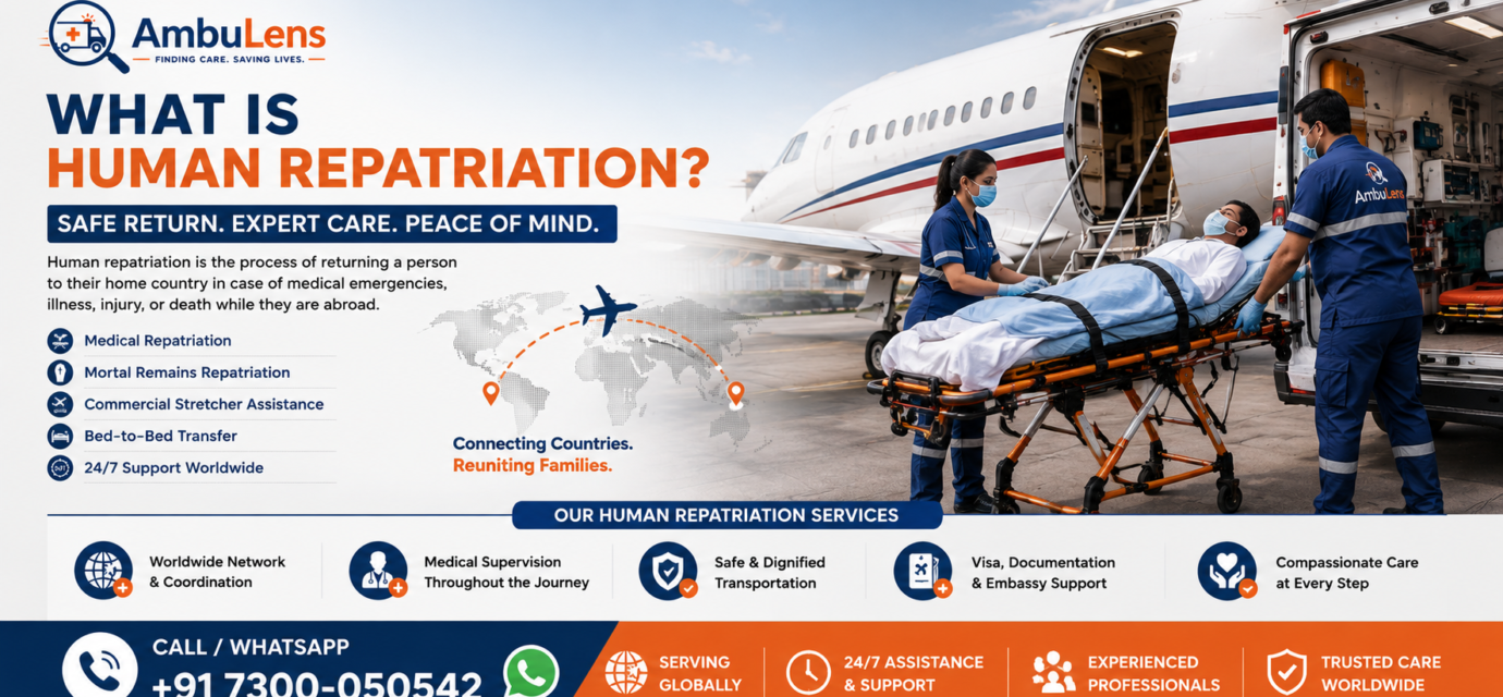 What is human repatriation and international human remains transportation by AmbuLens