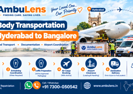 Dead body transportation service from Hyderabad to Bangalore by air and road