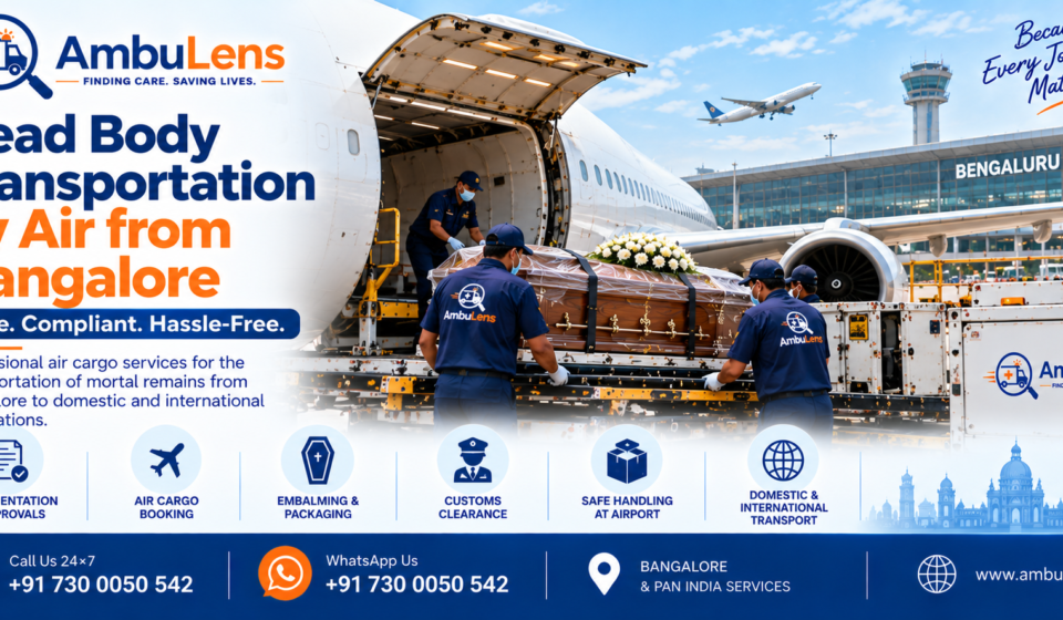 Dead body transportation by air from Bangalore airport