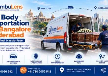 Dead body transportation from Bangalore to Hyderabad by road and air