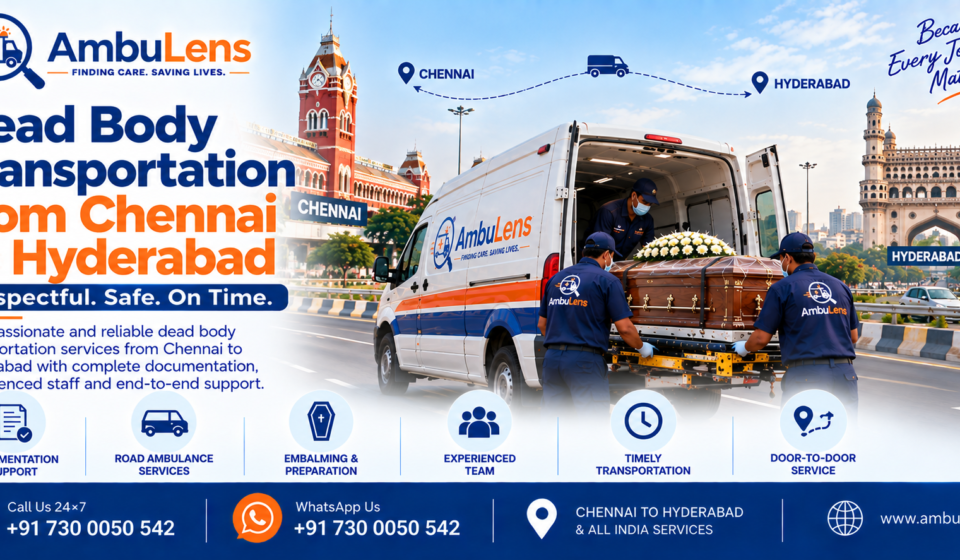 Dead body transportation from Chennai to Hyderabad by air cargo
