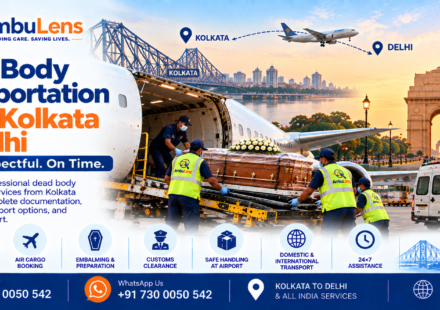 Dead body transportation from Kolkata to Delhi by air and road