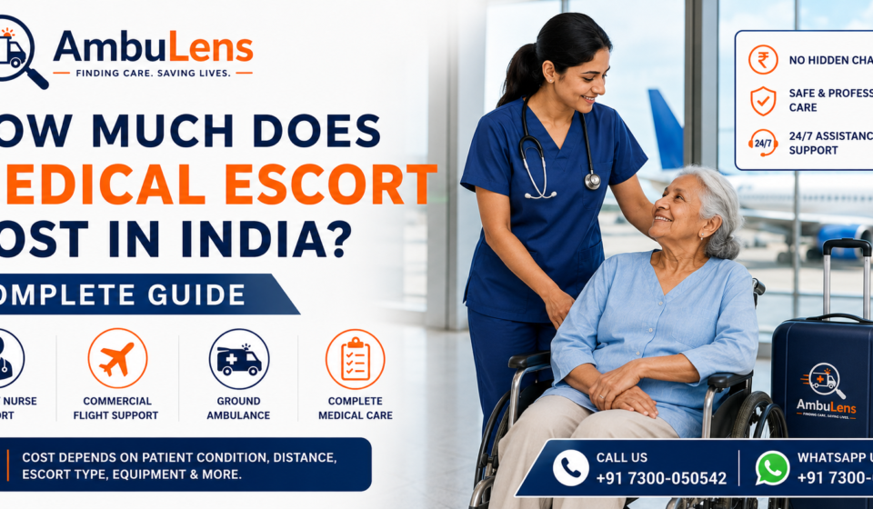 Medical escort cost in India with professional patient travel assistance by AmbuLens
