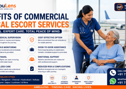 Commercial medical escort service supporting a patient during flight travel in India