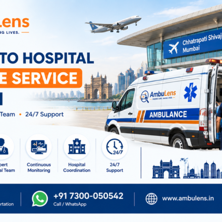 Airport to hospital ambulance service in Mumbai for patients